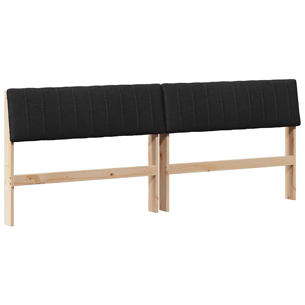 Tête de lit capitonnée Noir 200 cm Pin massif - XIOS