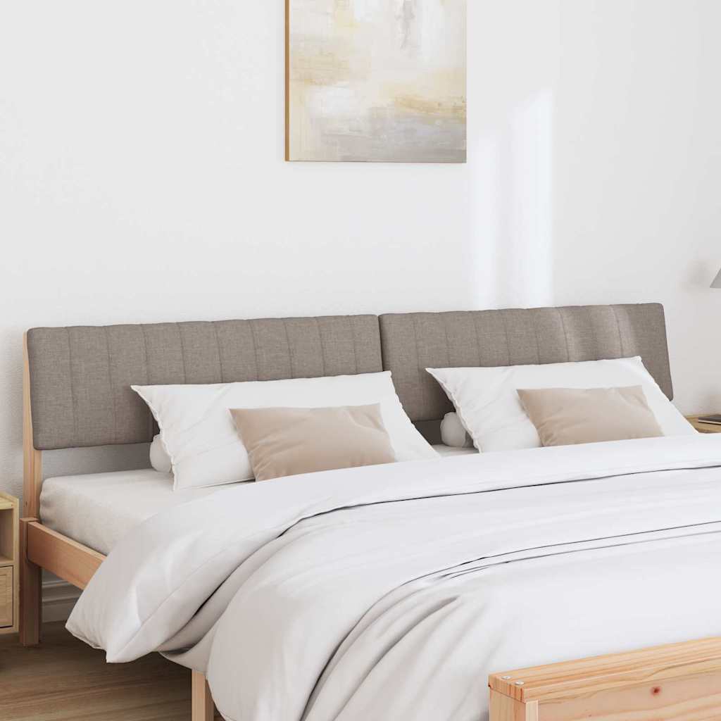 Tête de lit capitonnée Taupe 200 cm Pin massif - XIOS