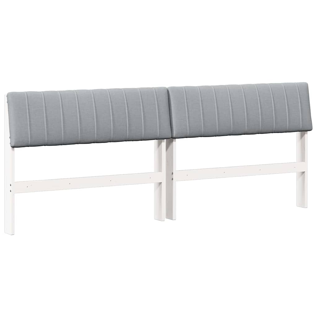 Tête de lit capitonnée Gris clair 200 cm Pin massif - XIOS