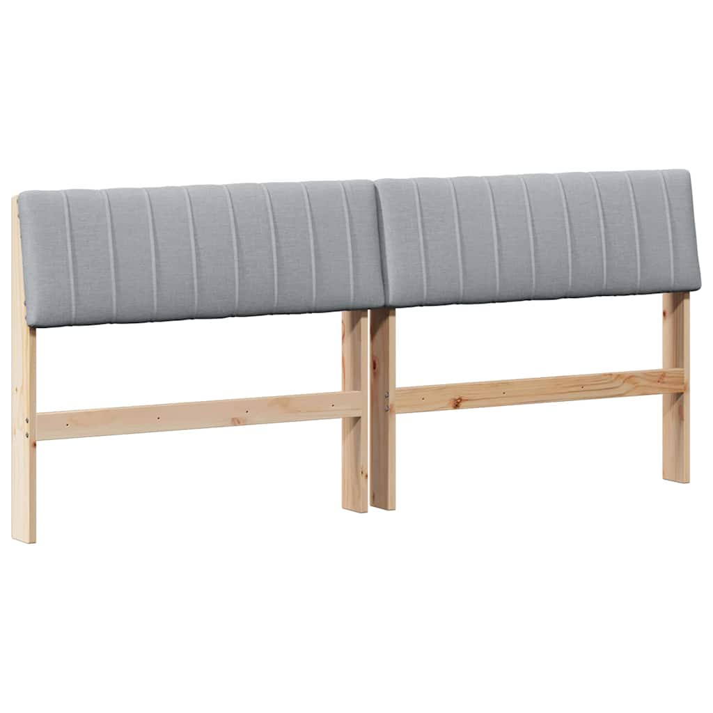 Tête de lit capitonnée Gris clair 180 cm Pin massif - XIOS