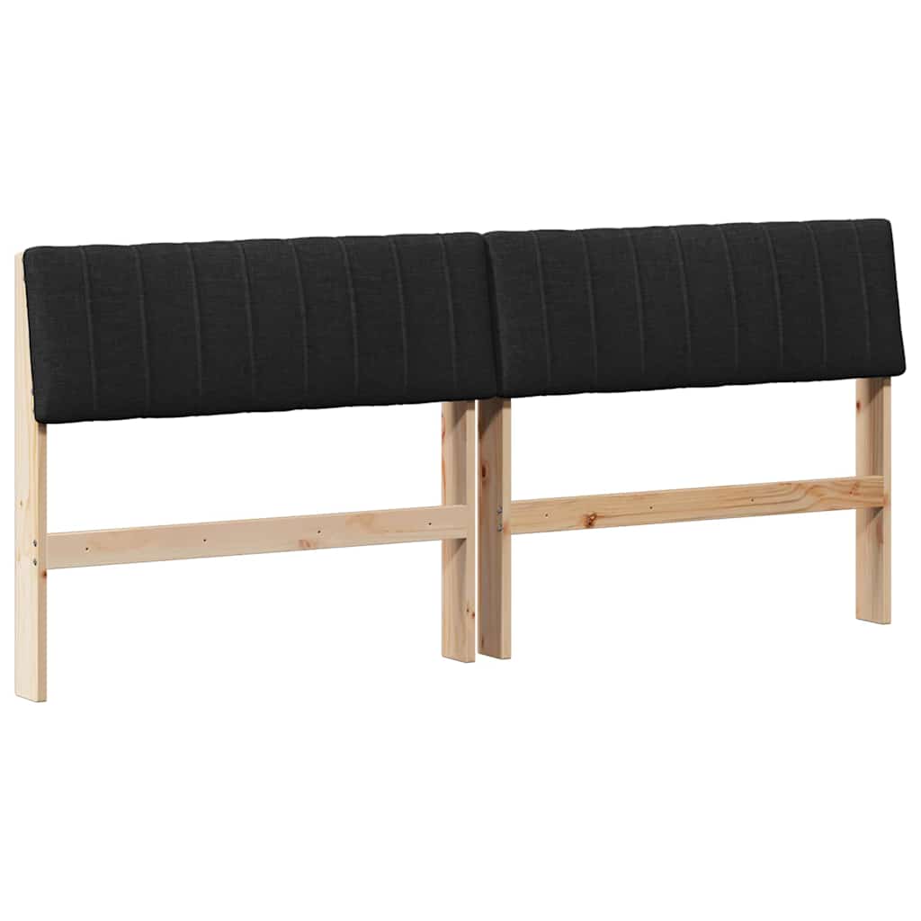 Tête de lit capitonnée Noir 180 cm Pin massif - XIOS