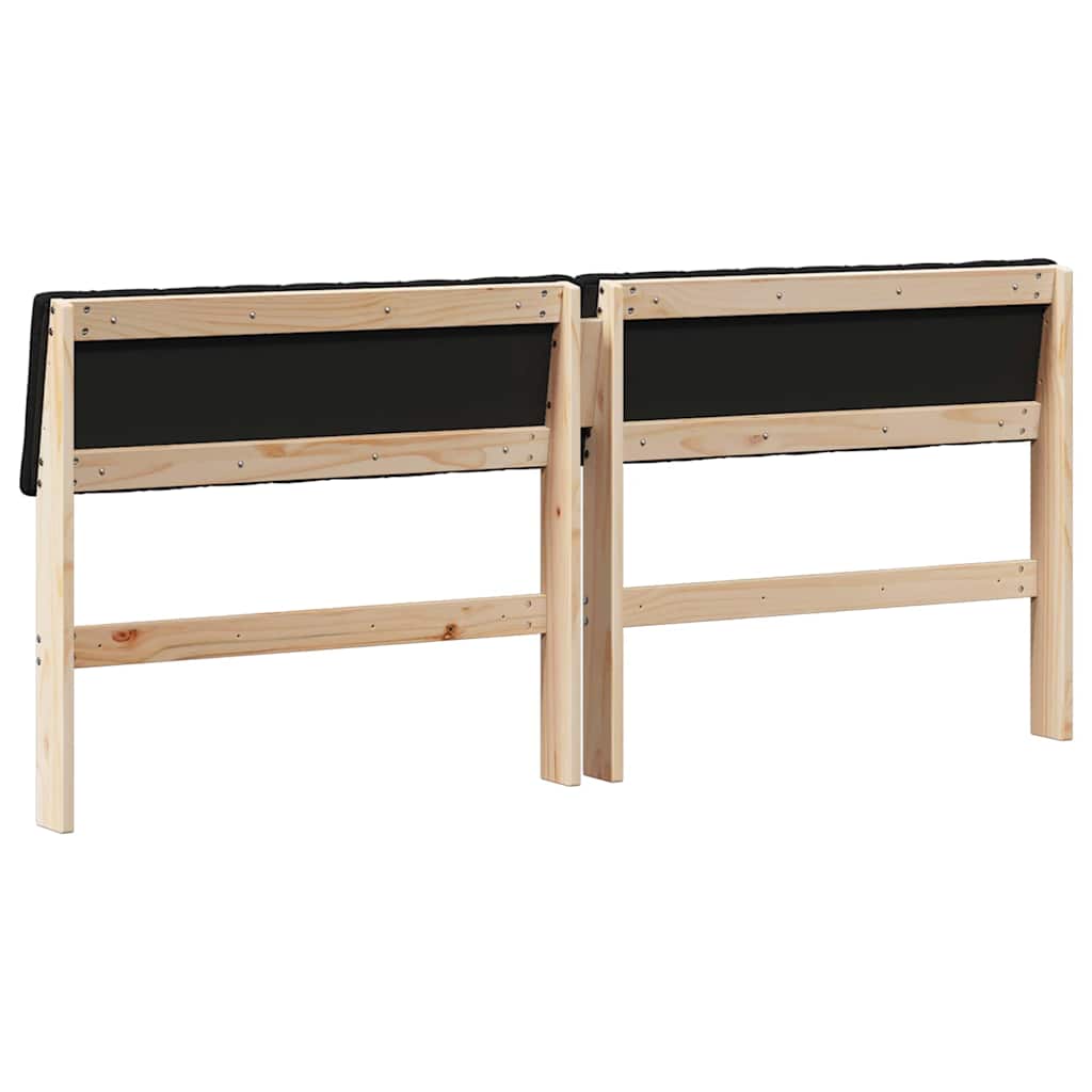 Tête de lit capitonnée Noir 180 cm Pin massif - XIOS