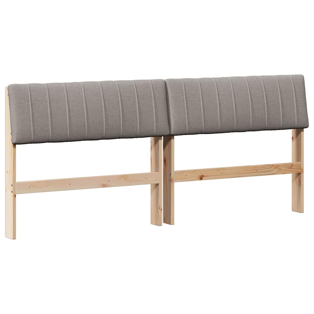 Tête de lit capitonnée Taupe 180 cm Pin massif - XIOS