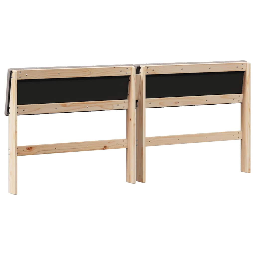 Tête de lit capitonnée Taupe 180 cm Pin massif - XIOS