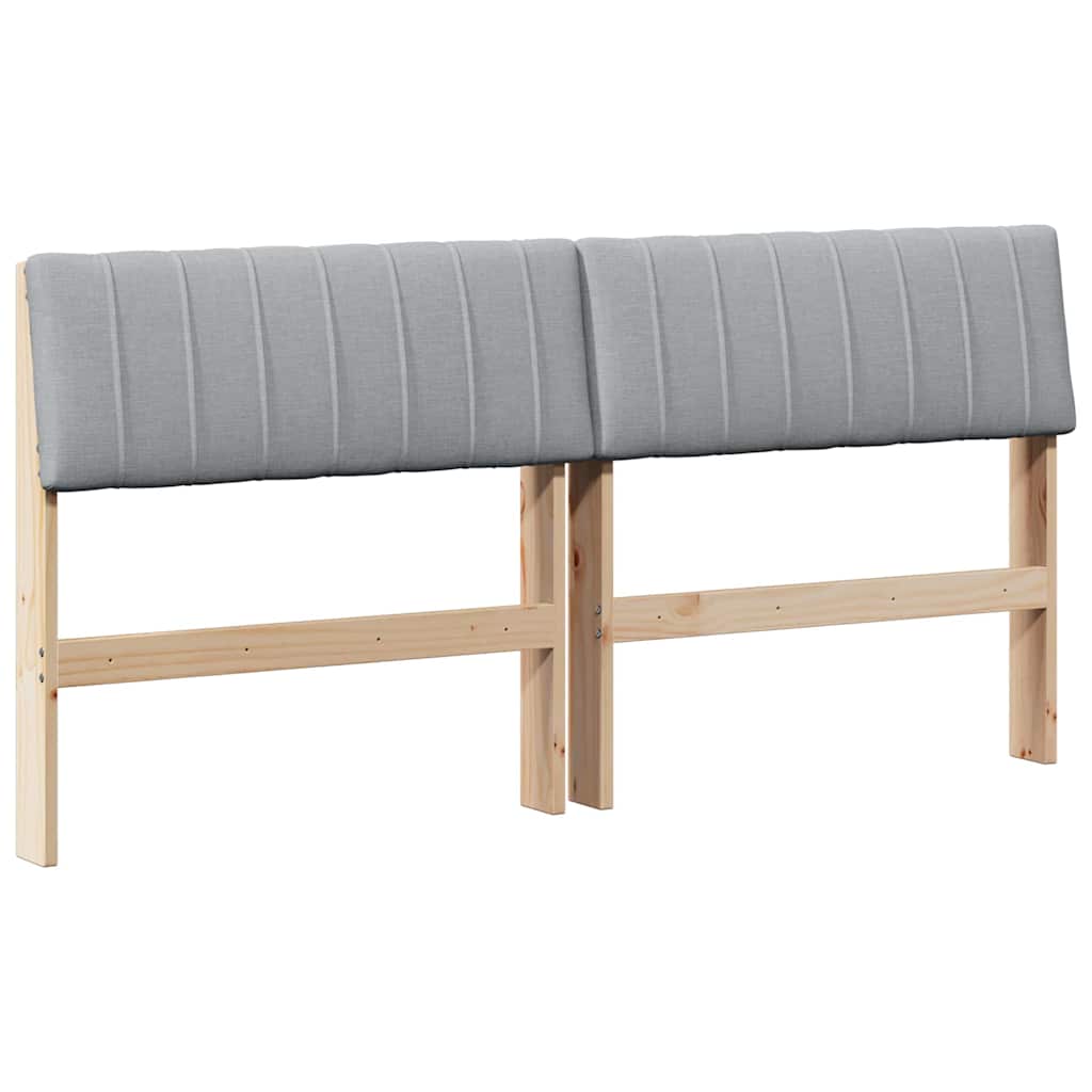 Tête de lit capitonnée Gris clair 160 cm Pin massif - XIOS