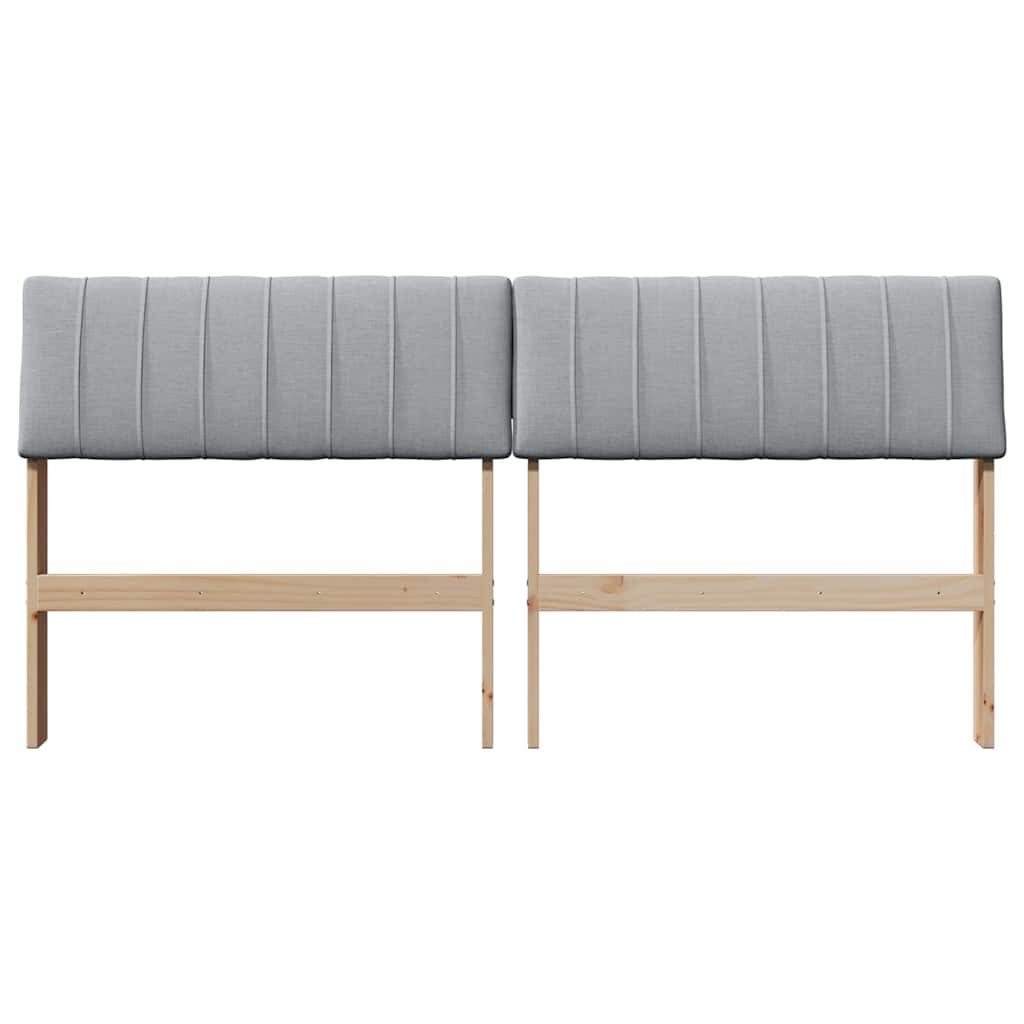 Tête de lit capitonnée Gris clair 160 cm Pin massif - XIOS