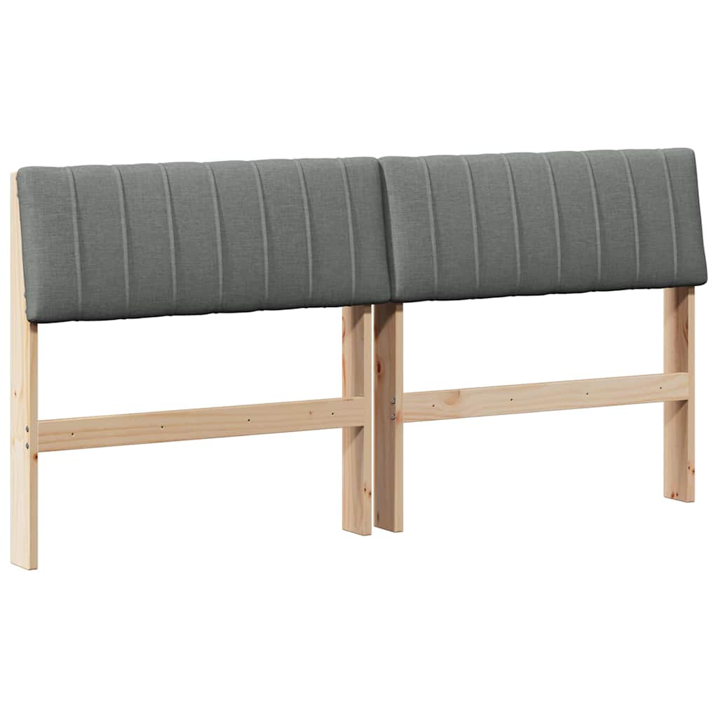 Tête de lit capitonnée Gris foncé 160 cm Pin massif - XIOS