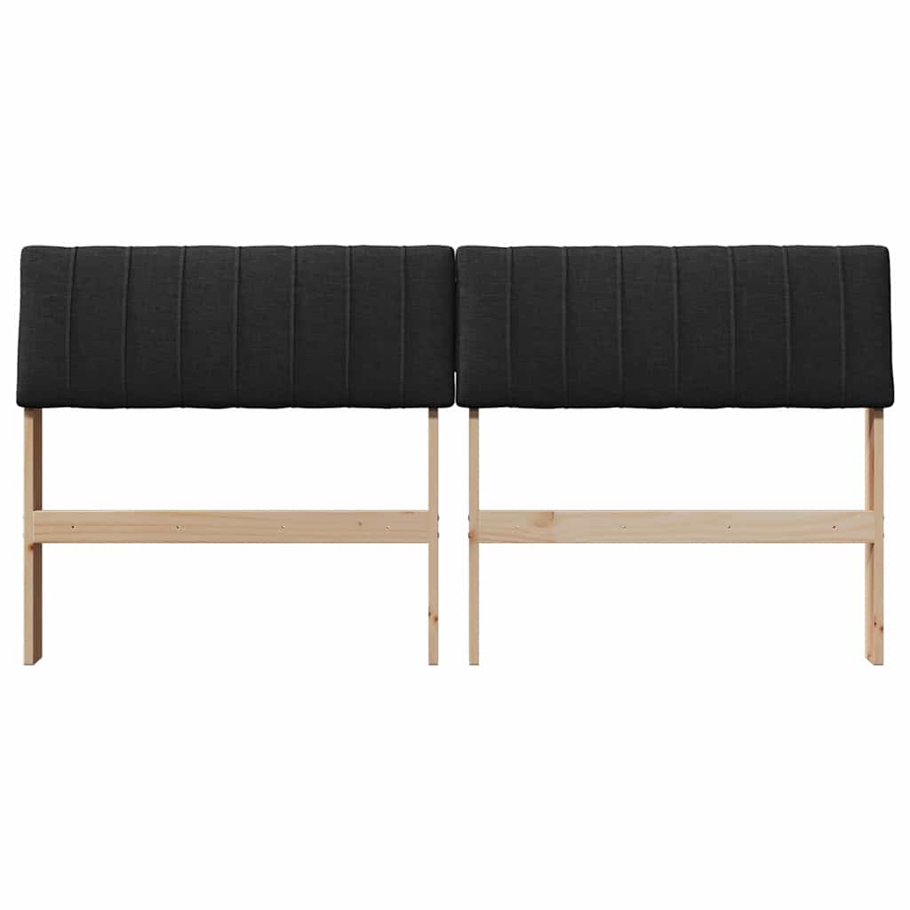 Tête de lit capitonnée Noir 160 cm Pin massif - XIOS