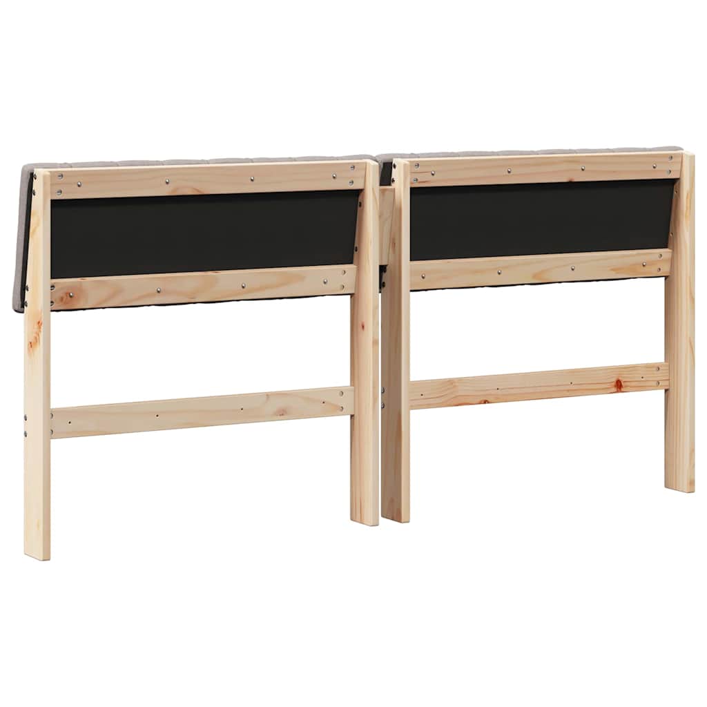 Tête de lit capitonnée Taupe 160 cm Pin massif - XIOS