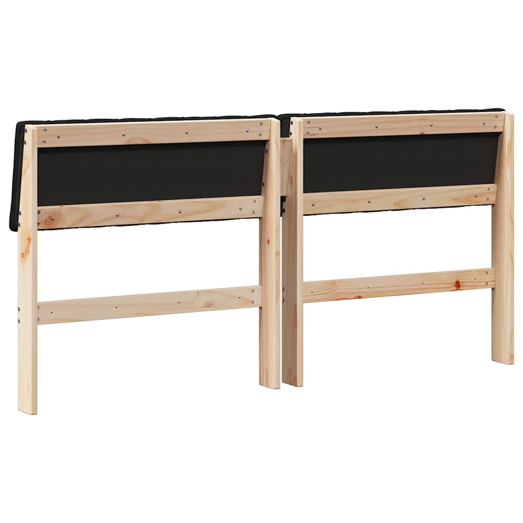 Tête de lit capitonnée Noir 150 cm Pin massif - XIOS