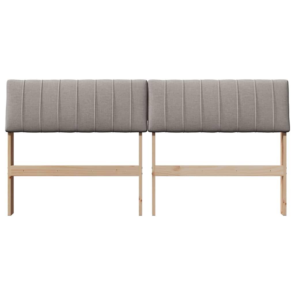 Tête de lit capitonnée Taupe 150 cm Pin massif - XIOS