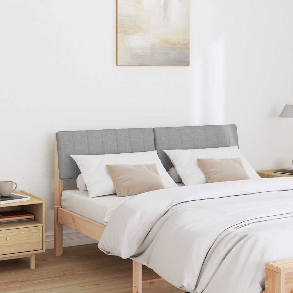 Tête de lit capitonnée Gris clair 140 cm Pin massif - XIOS