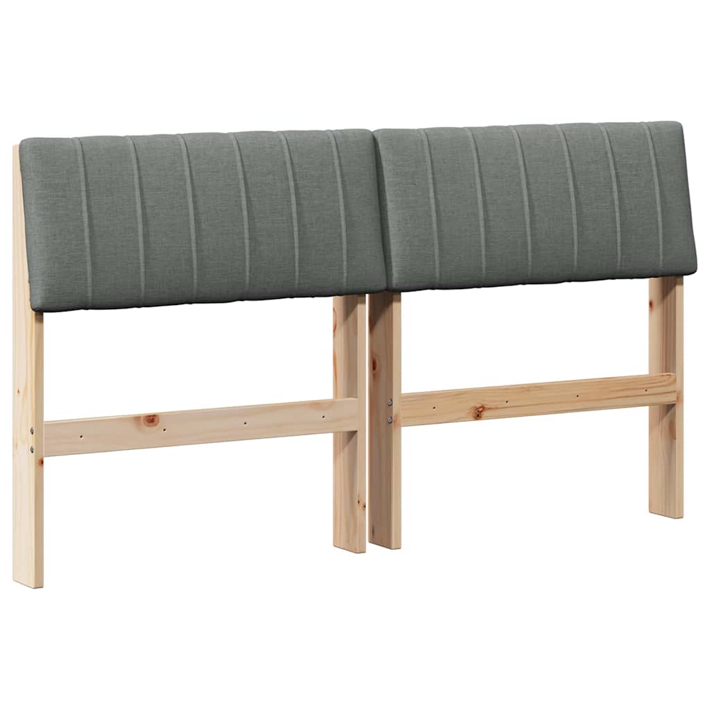 Tête de lit capitonnée Gris foncé 140 cm Pin massif - XIOS