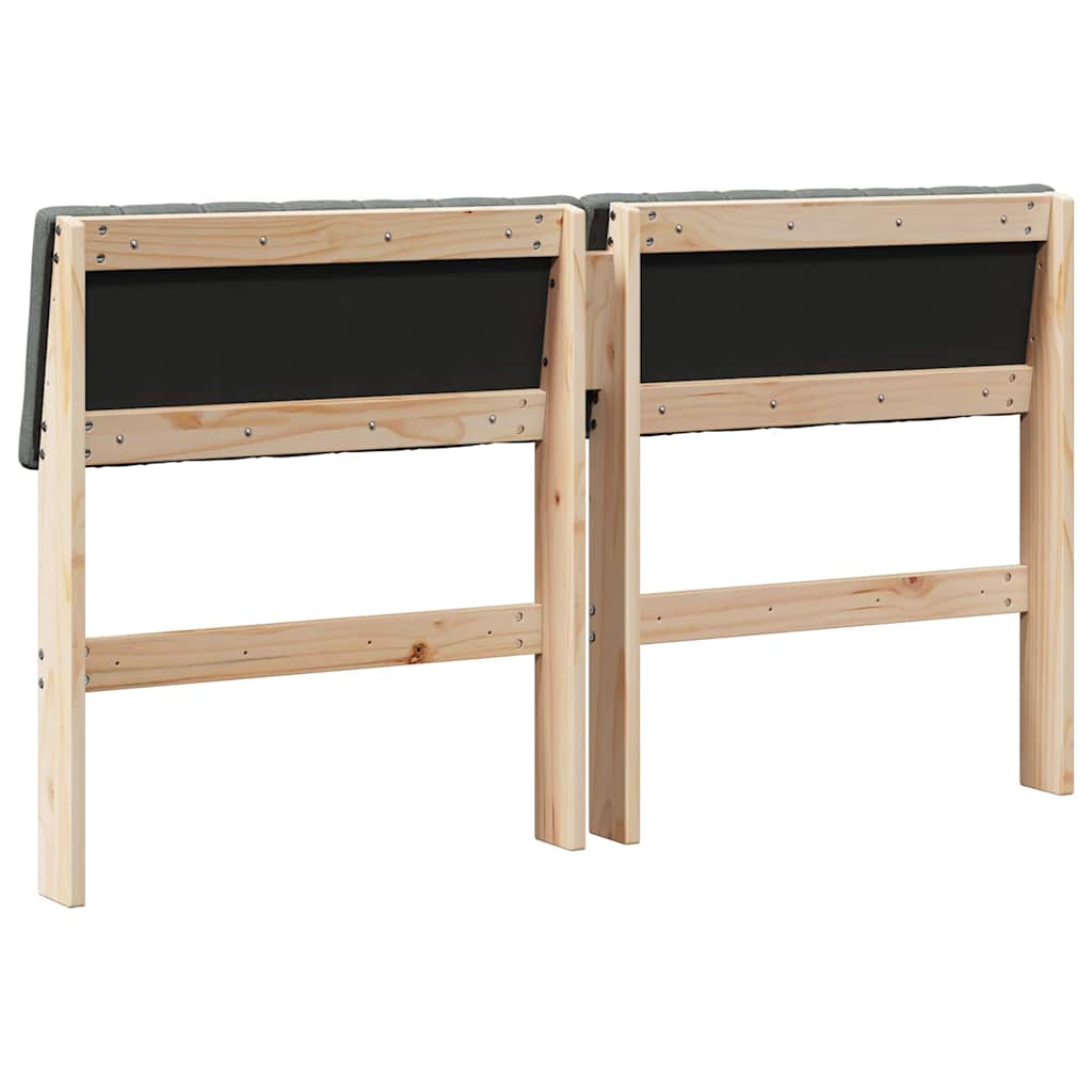 Tête de lit capitonnée Gris foncé 140 cm Pin massif - XIOS