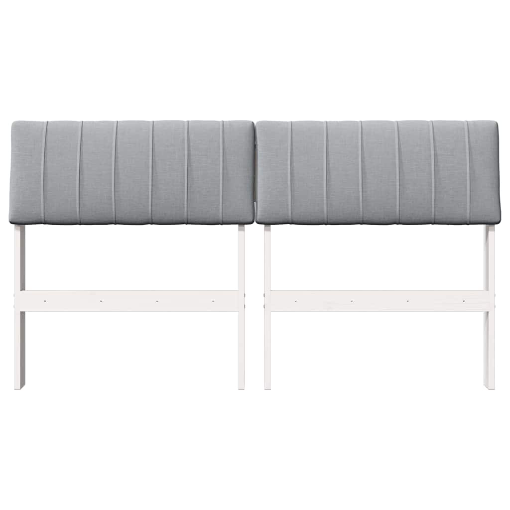 Tête de lit capitonnée Gris clair 140 cm Pin massif - XIOS