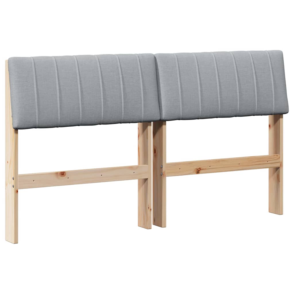Tête de lit capitonnée Gris clair 135 cm Pin massif - XIOS