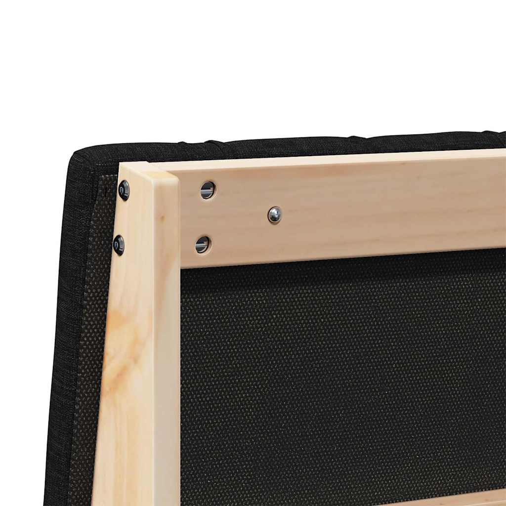 Tête de lit capitonnée Noir 135 cm Pin massif - XIOS