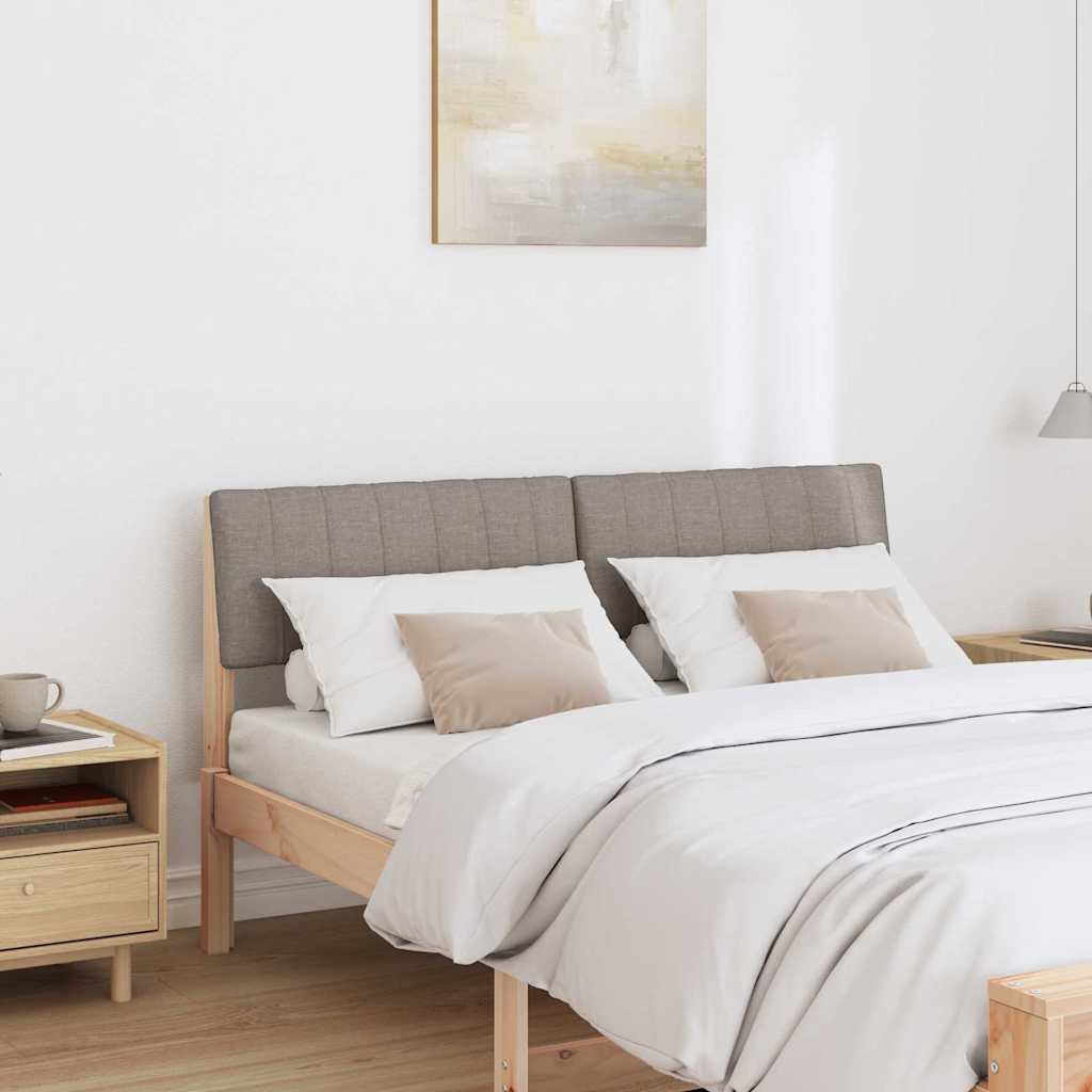 Tête de lit capitonnée Taupe 135 cm Pin massif - XIOS