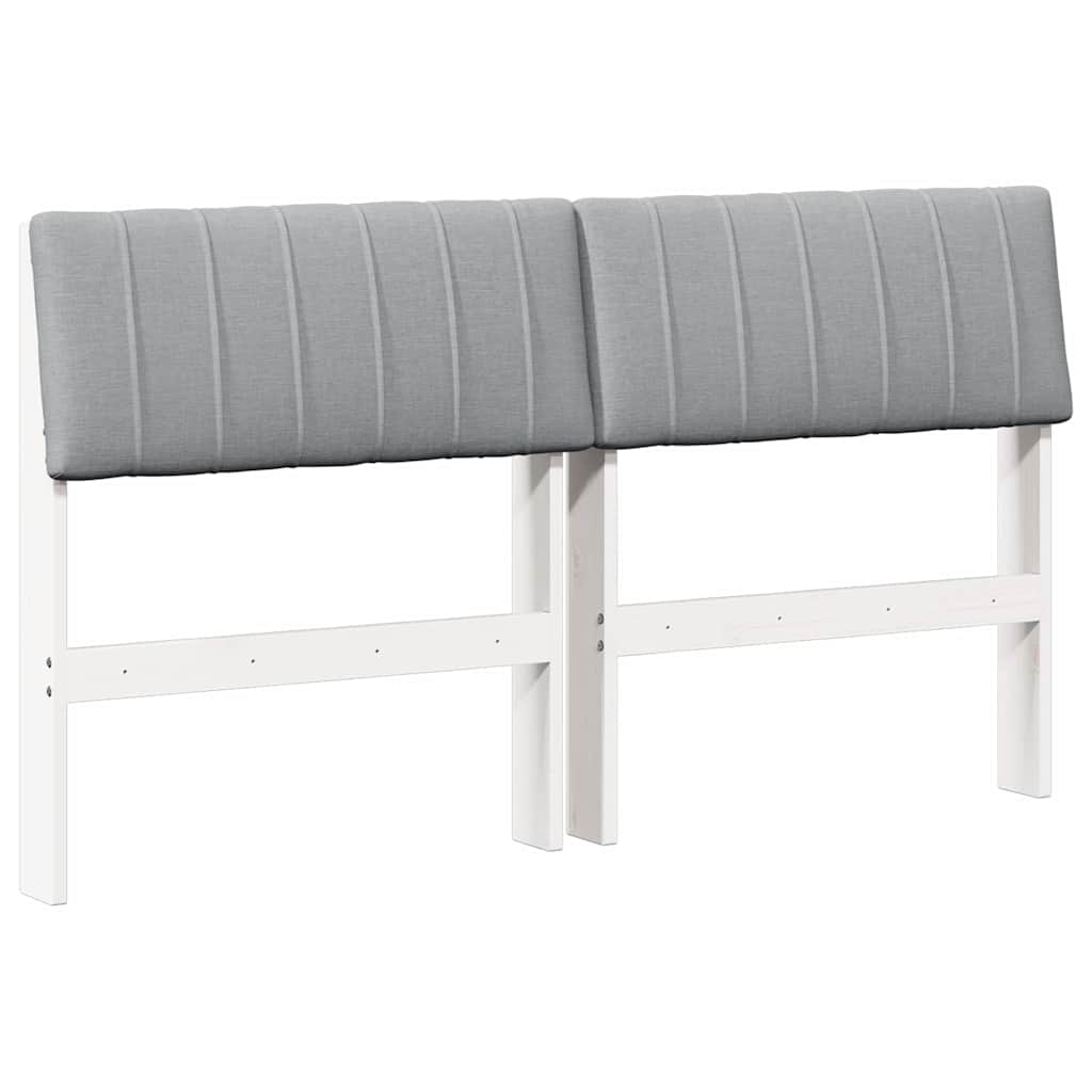 Tête de lit capitonnée Gris clair 135 cm Pin massif - XIOS