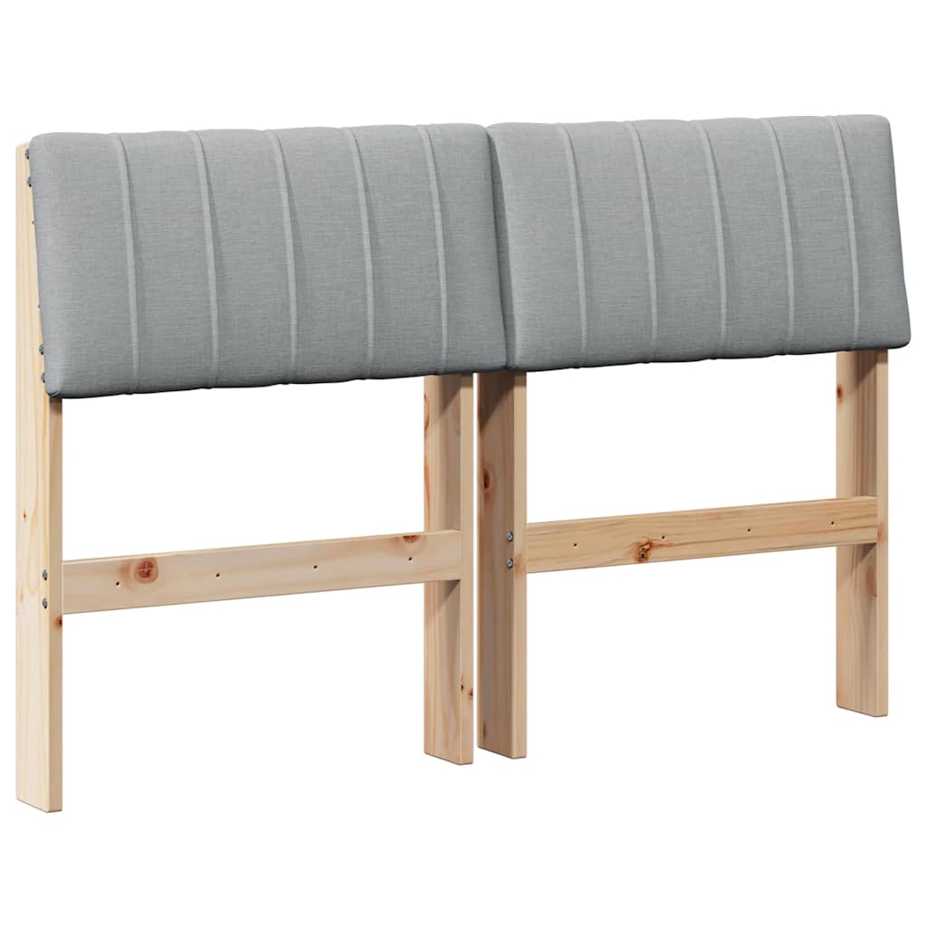 Tête de lit capitonnée Gris clair 120 cm Pin massif - XIOS