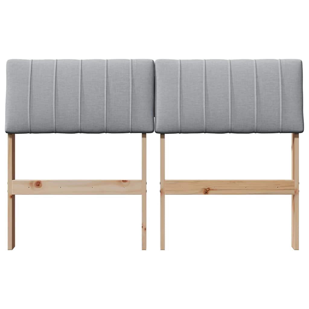 Tête de lit capitonnée Gris clair 120 cm Pin massif - XIOS