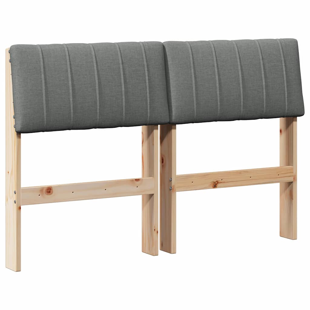 Tête de lit capitonnée Gris foncé 120 cm Pin massif - XIOS