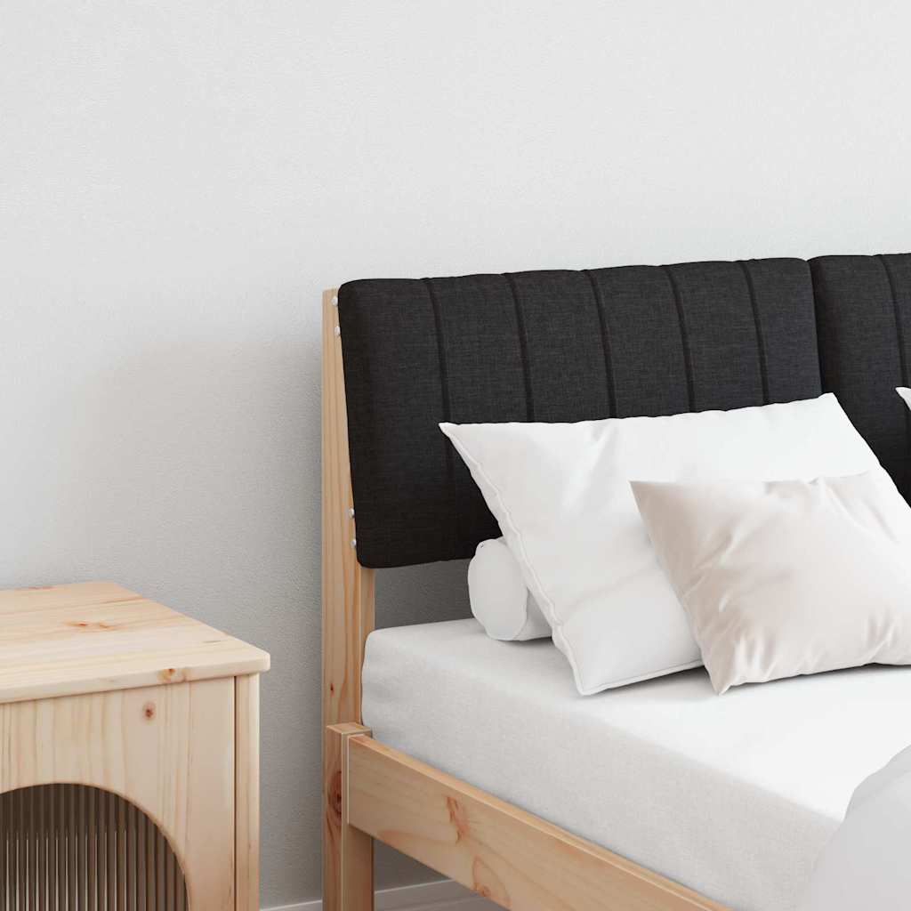 Tête de lit capitonnée Noir 120 cm Pin massif - XIOS