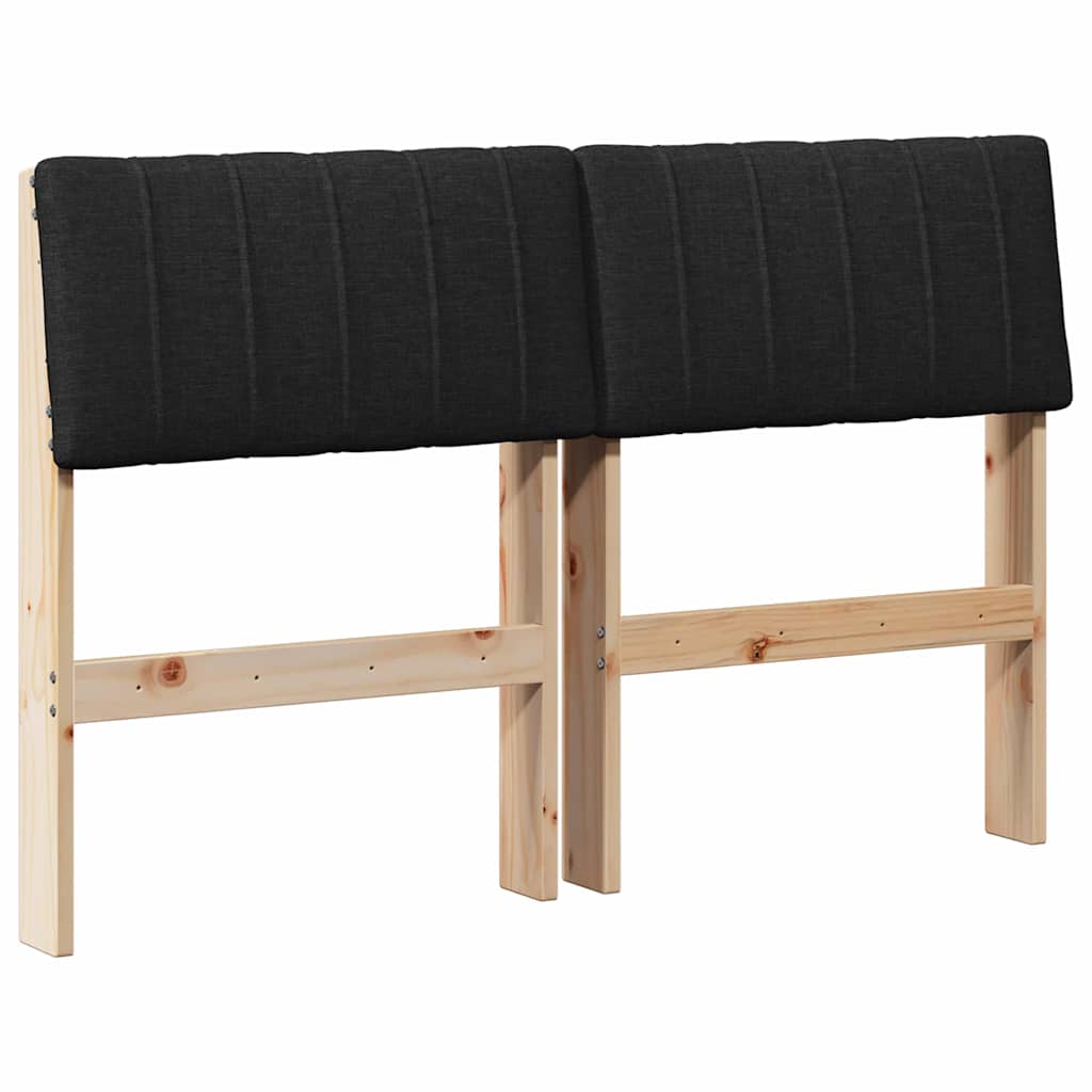 Tête de lit capitonnée Noir 120 cm Pin massif - XIOS
