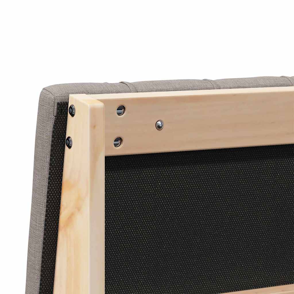 Tête de lit capitonnée Taupe 120 cm Pin massif - XIOS