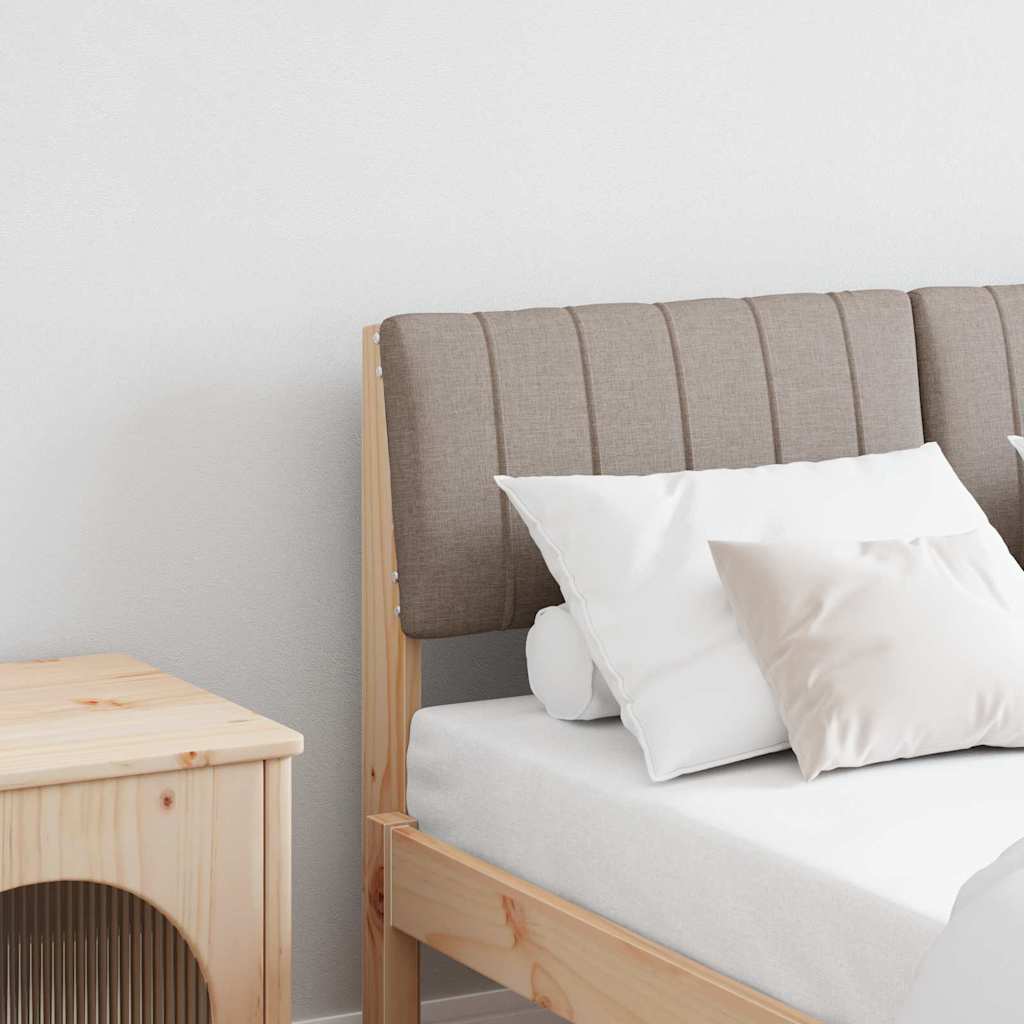 Tête de lit capitonnée Taupe 120 cm Pin massif - XIOS