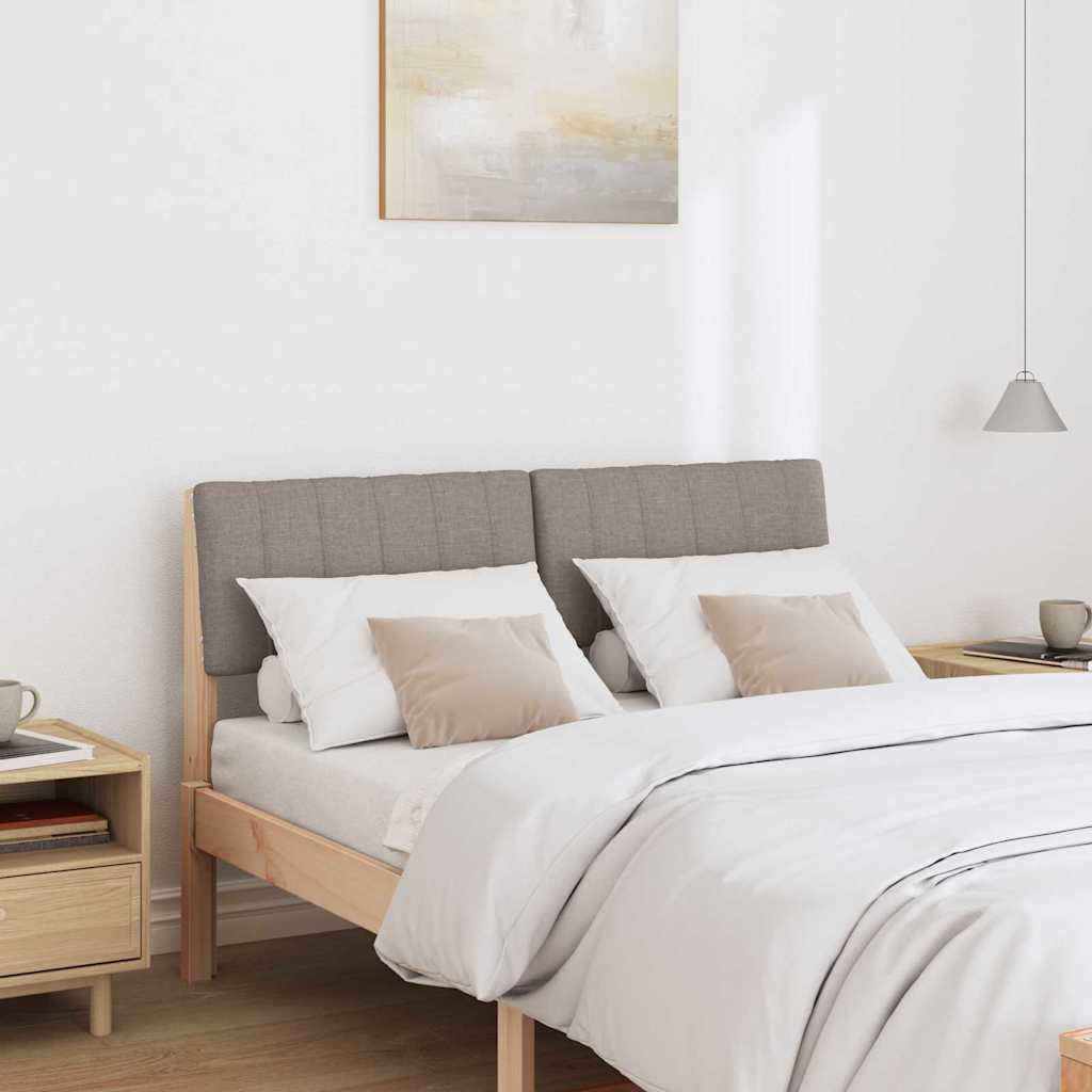 Tête de lit capitonnée Taupe 120 cm Pin massif - XIOS