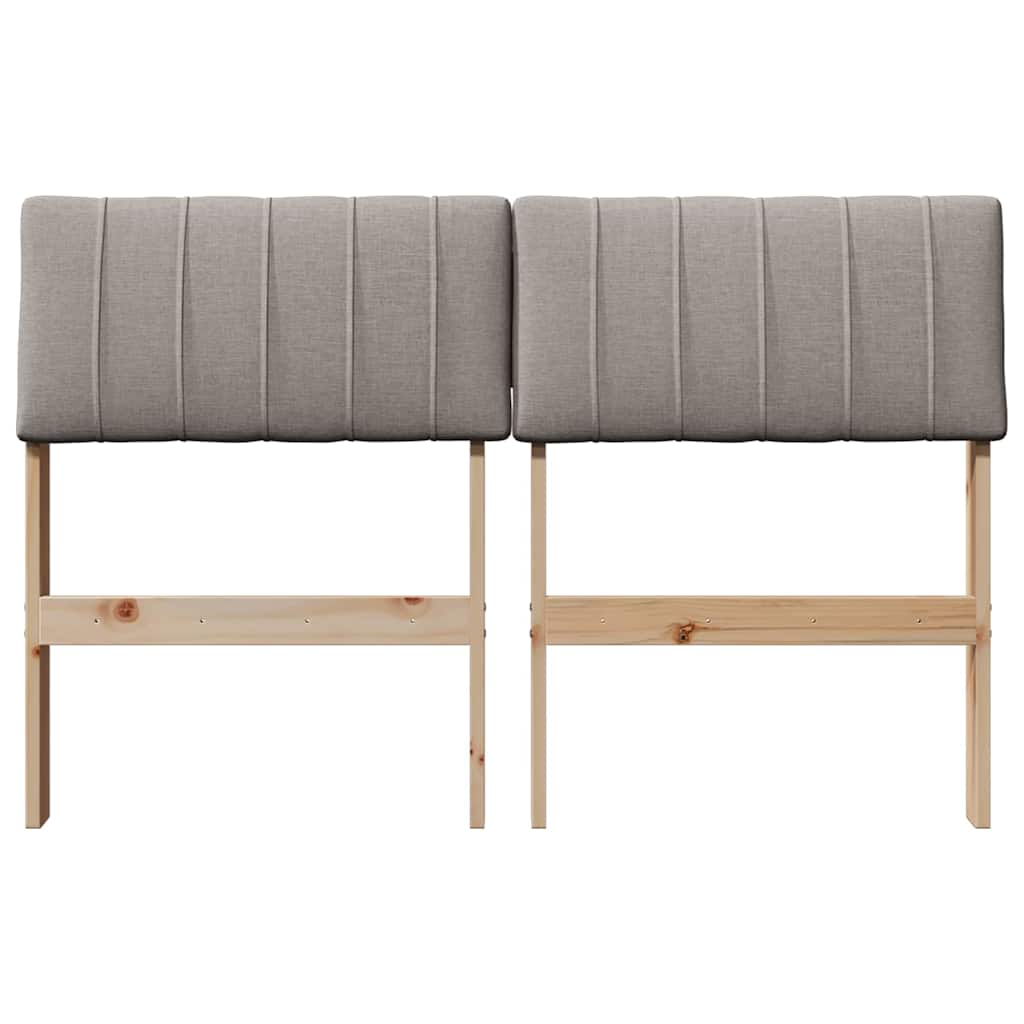 Tête de lit capitonnée Taupe 120 cm Pin massif - XIOS