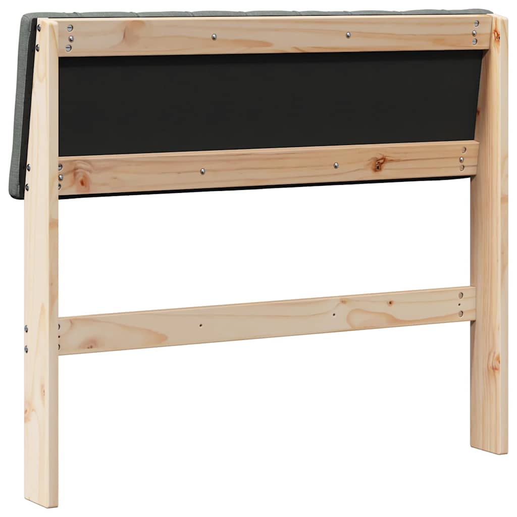 Tête de lit capitonnée Gris foncé 90 cm Pin massif - XIOS