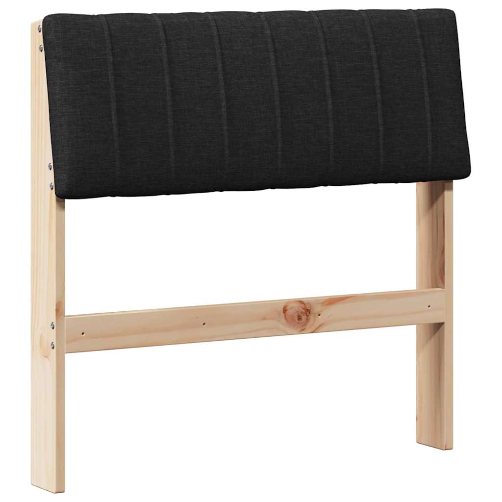 Tête de lit capitonnée Noir 80 cm Pin massif - XIOS