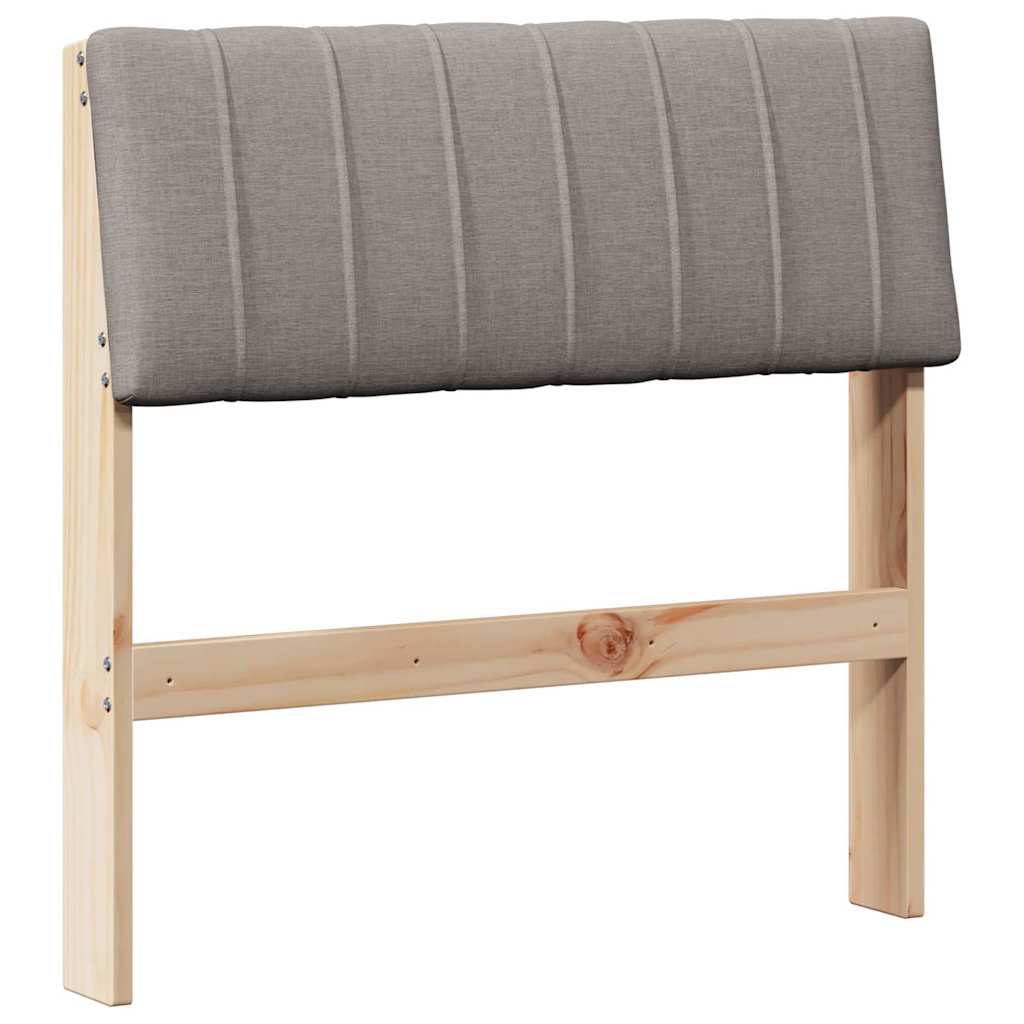 Tête de lit capitonnée Taupe 80 cm Pin massif - XIOS