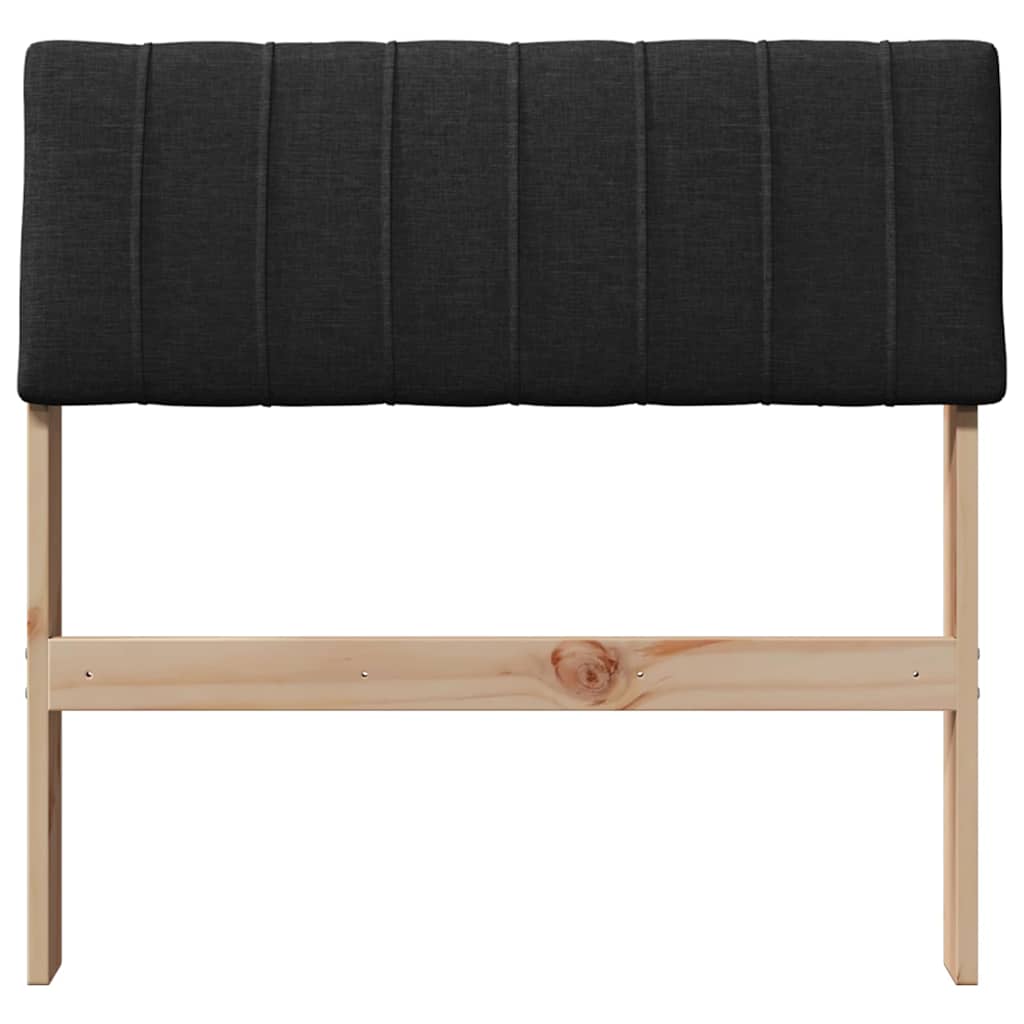 Tête de lit capitonnée Noir 75 cm Pin massif - XIOS