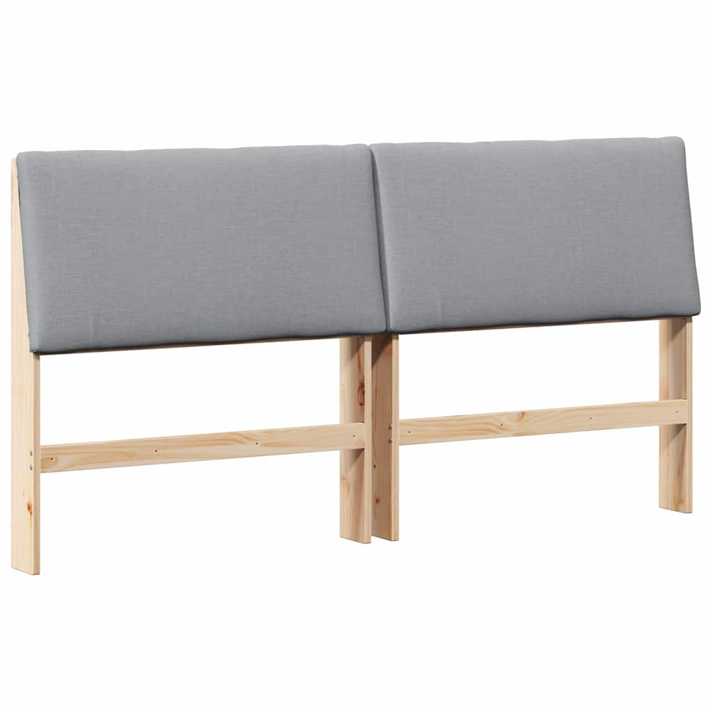 Tête de lit capitonnée Gris clair 200 cm Pin massif - XIOS