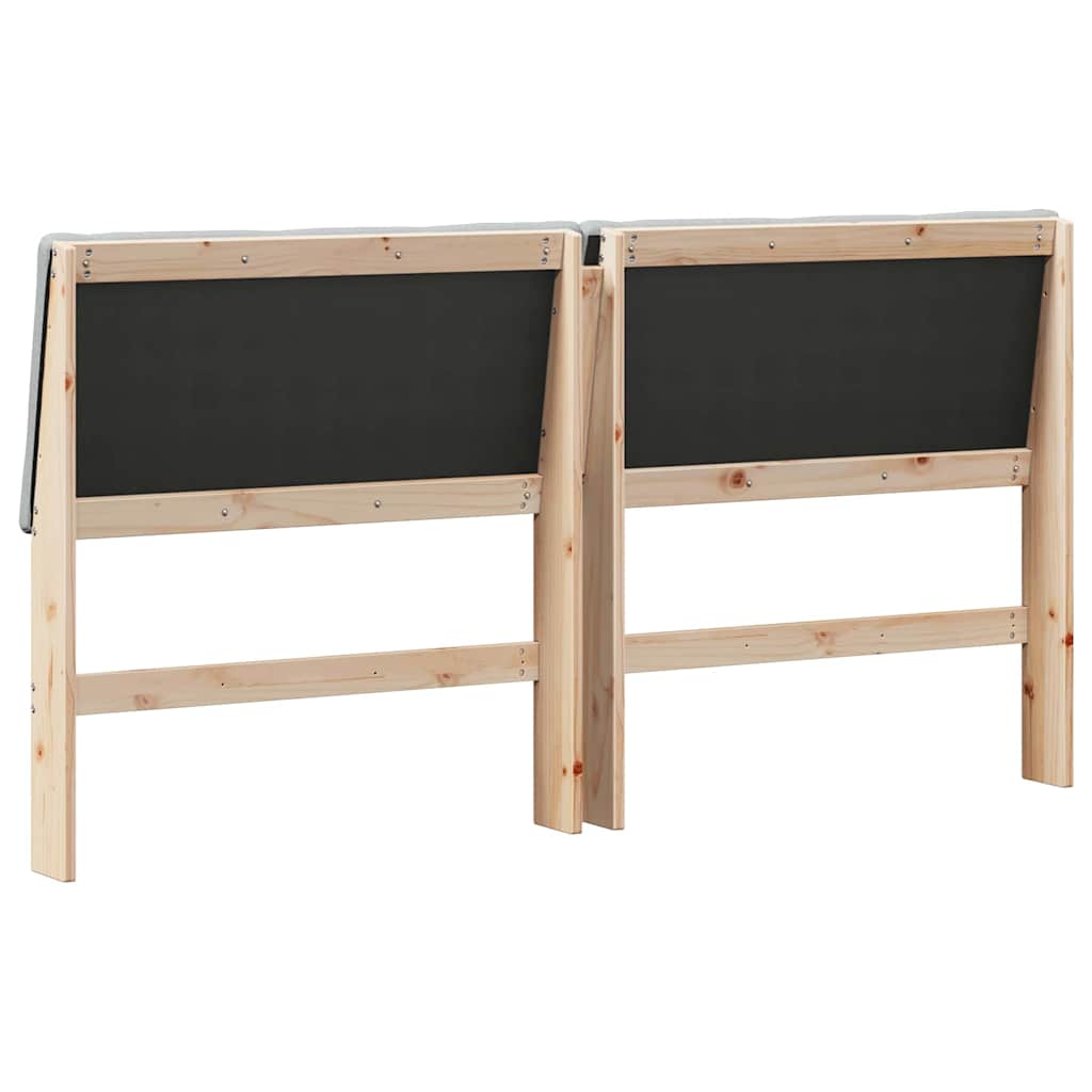 Tête de lit capitonnée Gris clair 200 cm Pin massif - XIOS