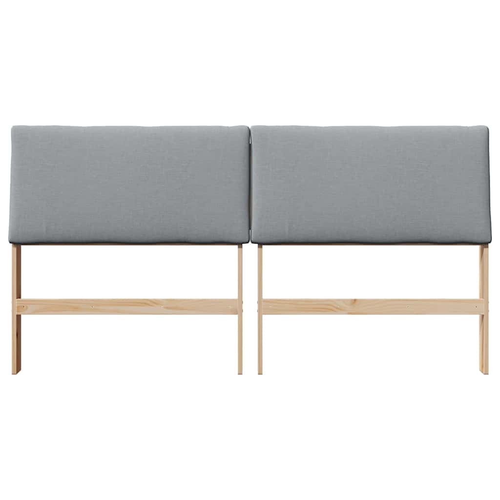 Tête de lit capitonnée Gris clair 200 cm Pin massif - XIOS