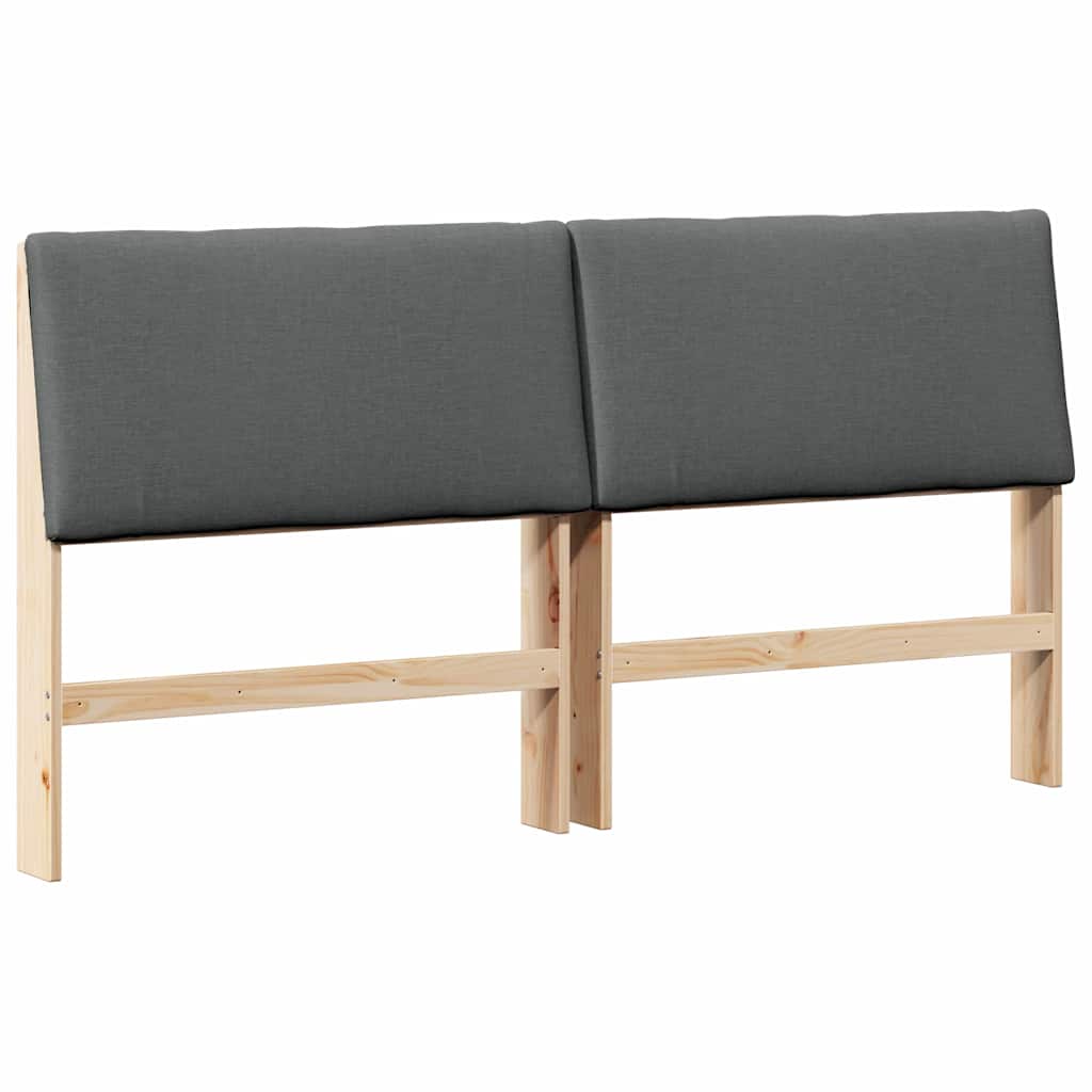 Tête de lit capitonnée Gris foncé 200 cm Pin massif - XIOS