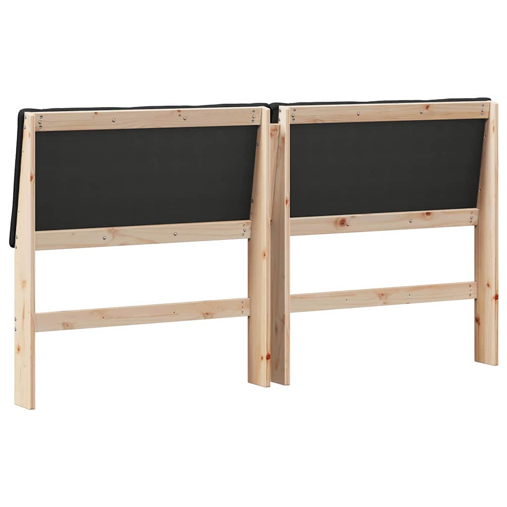 Tête de lit capitonnée Noir 200 cm Pin massif - XIOS