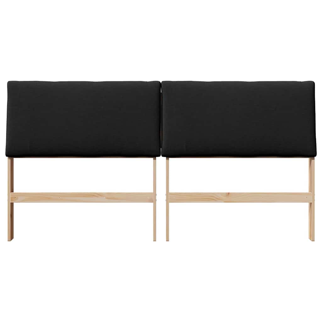 Tête de lit capitonnée Noir 200 cm Pin massif - XIOS