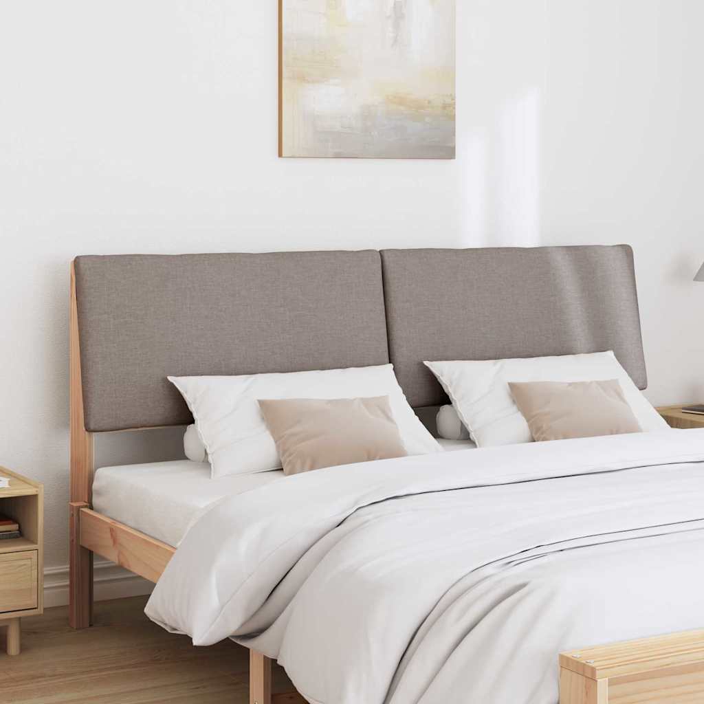 Tête de lit capitonnée Taupe 200 cm Pin massif - XIOS