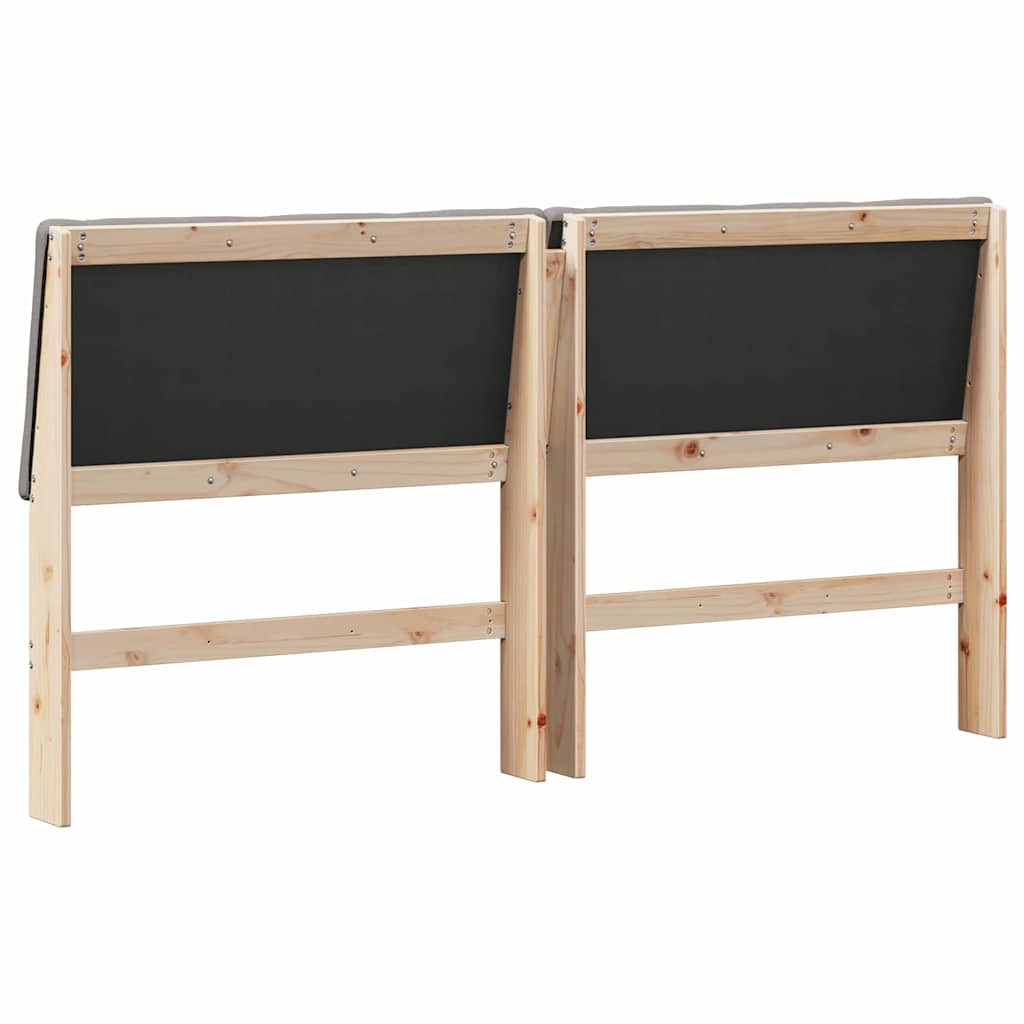 Tête de lit capitonnée Taupe 180 cm Pin massif - XIOS