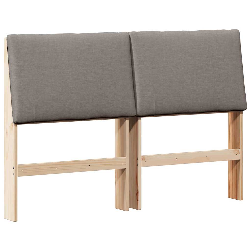 Tête de lit capitonnée Taupe 160 cm Pin massif - XIOS
