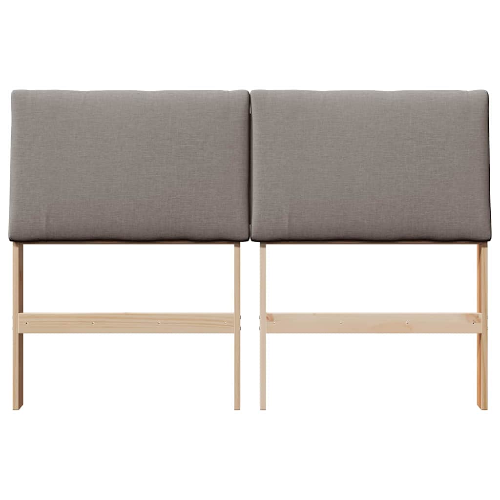 Tête de lit capitonnée Taupe 160 cm Pin massif - XIOS