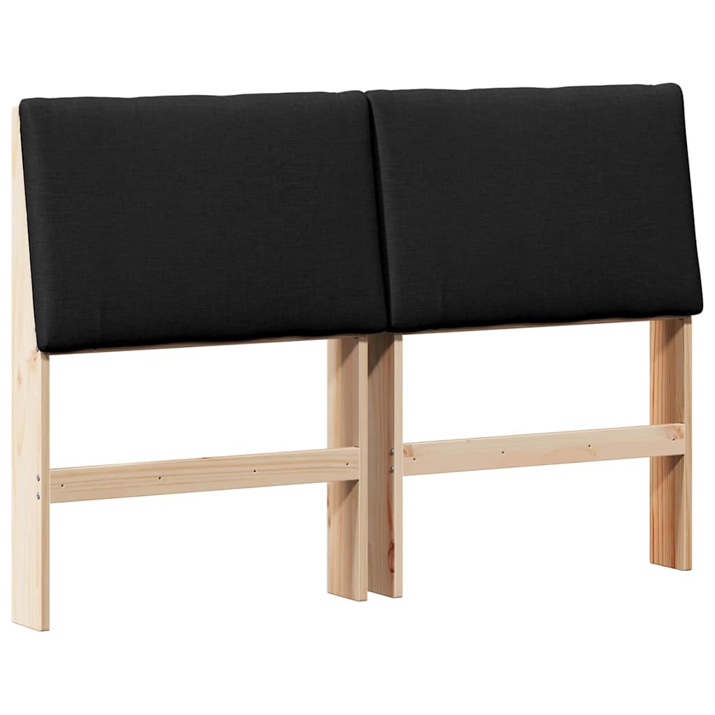 Tête de lit capitonnée Noir 150 cm Pin massif - XIOS