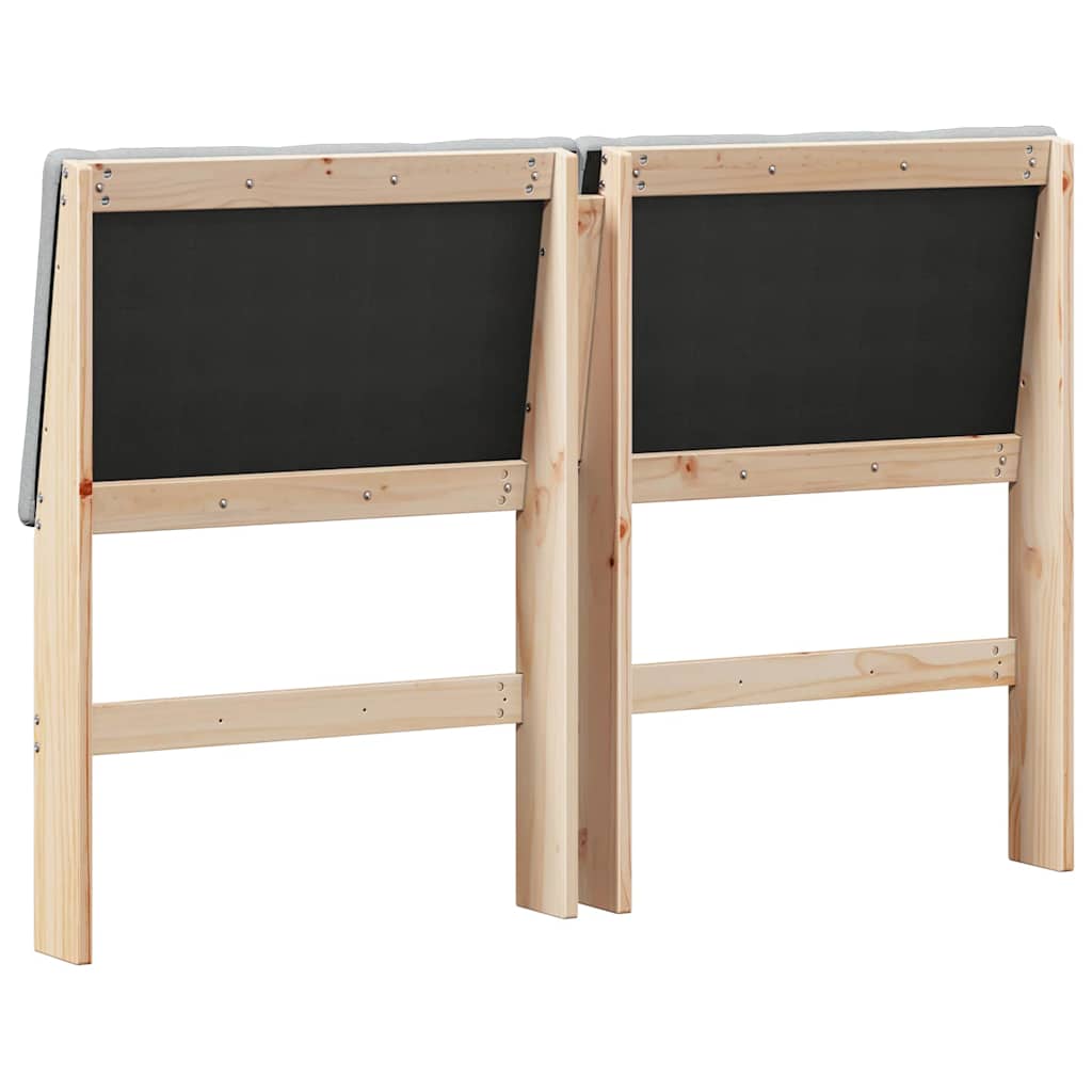 Tête de lit capitonnée Gris clair 140 cm Pin massif - XIOS