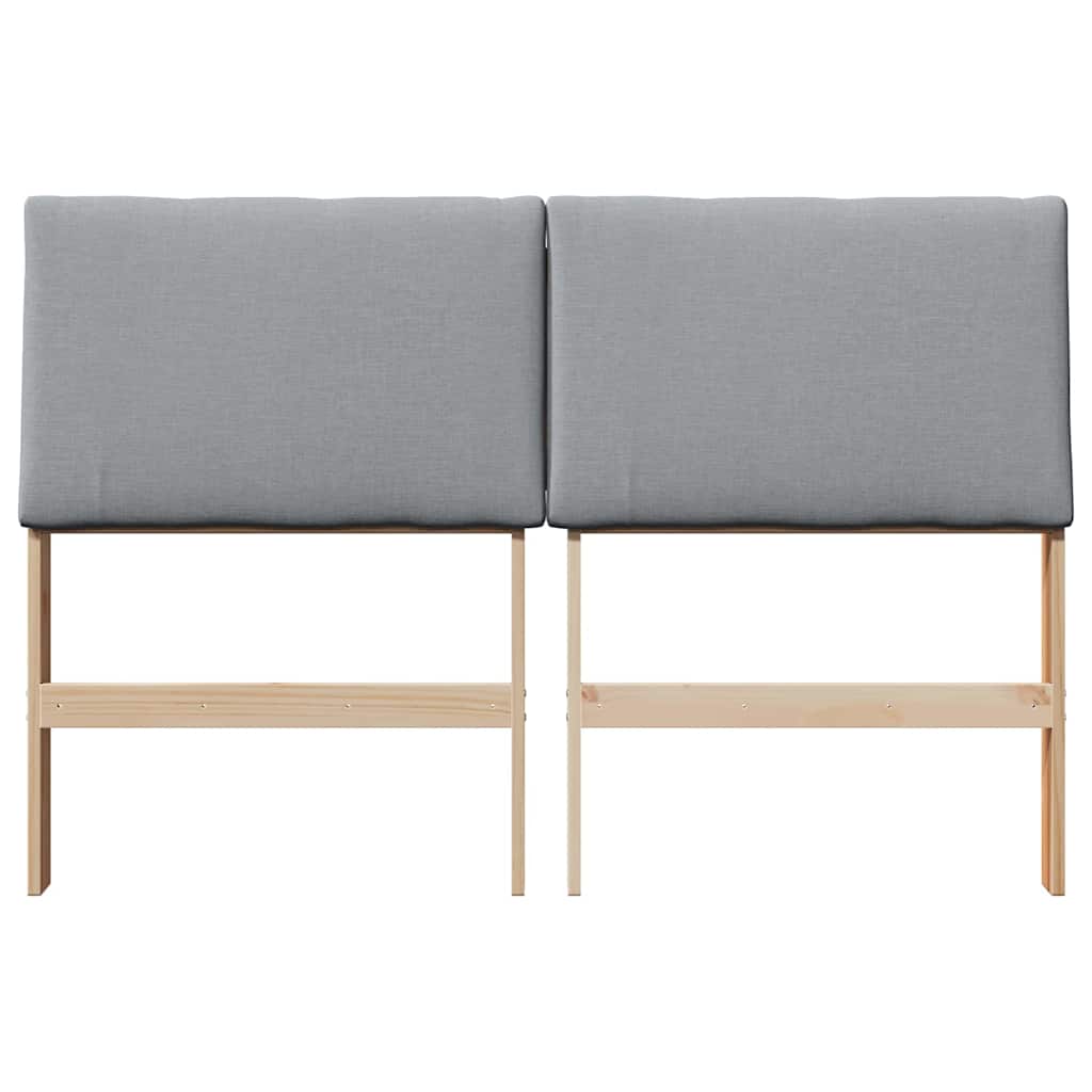 Tête de lit capitonnée Gris clair 140 cm Pin massif - XIOS