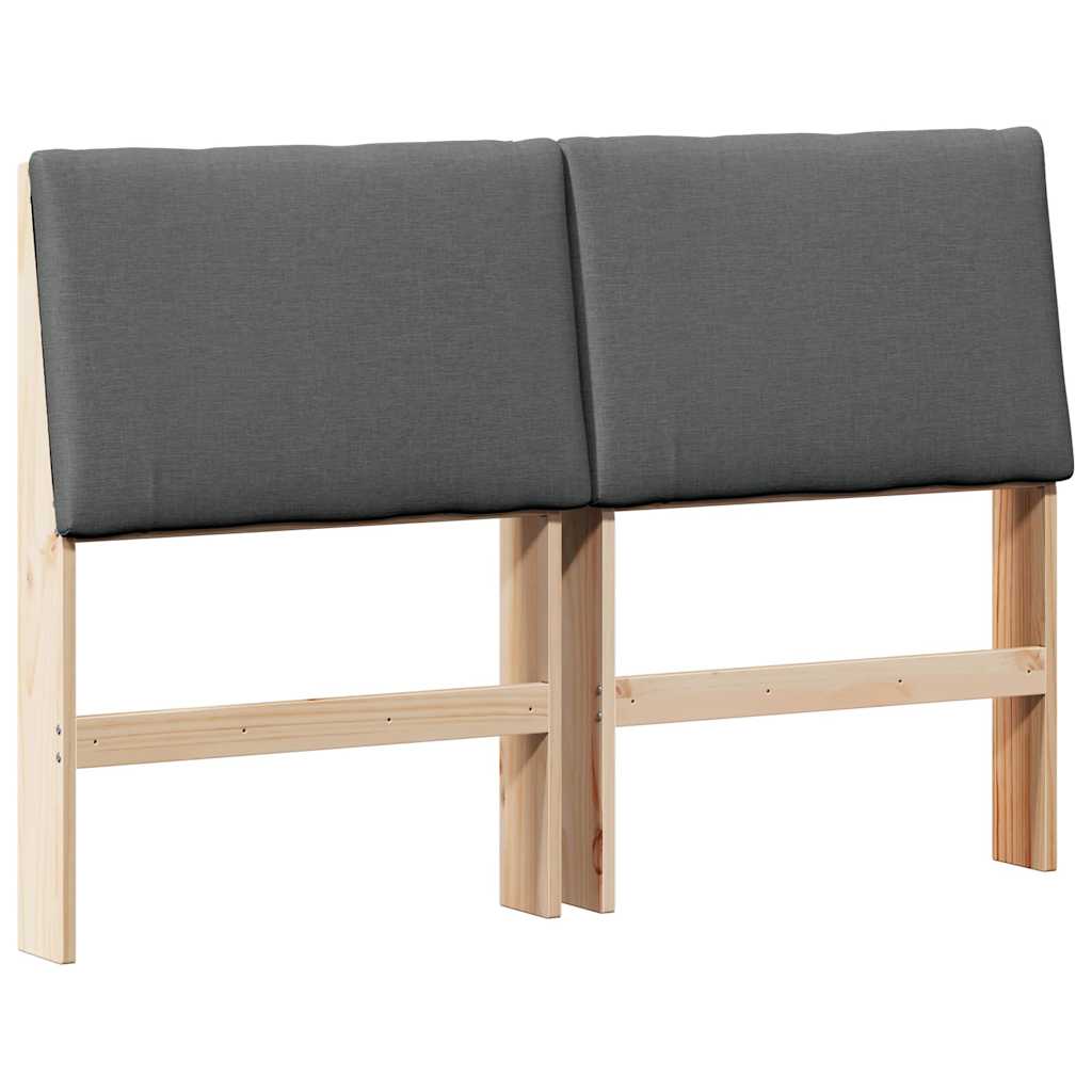 Tête de lit capitonnée Gris foncé 140 cm Pin massif - XIOS